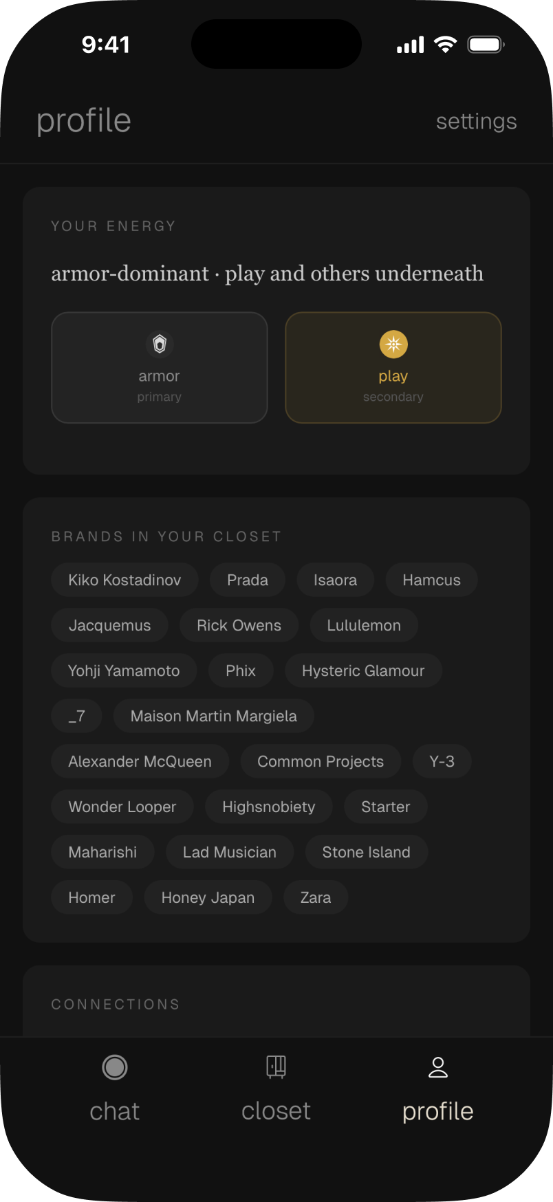 Style profile map